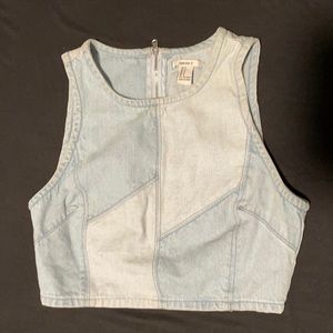 FOREVER 21 Denim Crop Top
